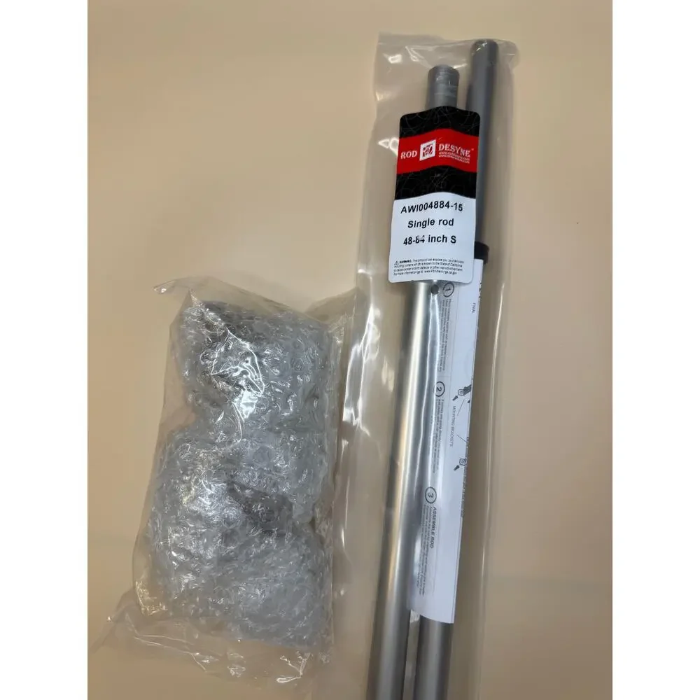 Rod Desyne Twist 13/16 in Adjustable Single Curtain Rod Satin Nickel 48 to 84 in